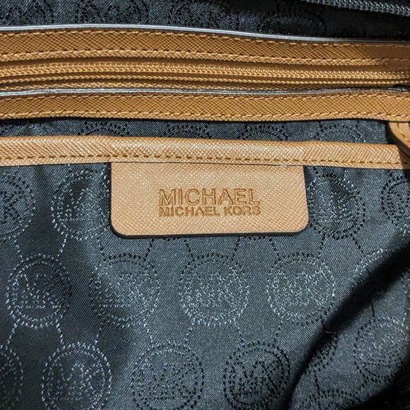 Michael Kors Purse Black Nylon Leather Trim Tote Shopper Multiple Pockets - Picture 9 of 15